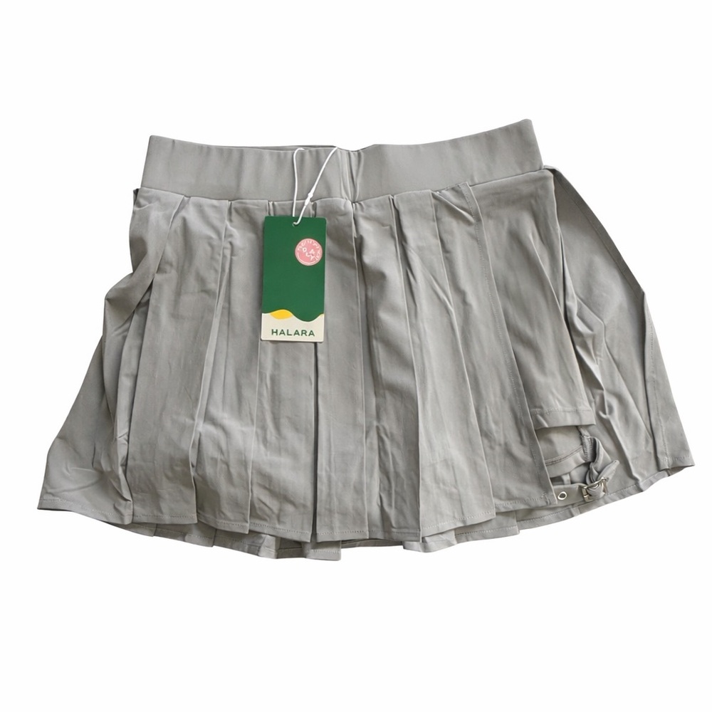 HALARA Women's Light Gray Pleated Skorts